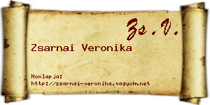 Zsarnai Veronika névjegykártya
