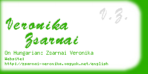 veronika zsarnai business card